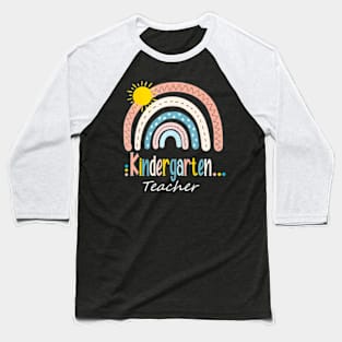 Kindergarten Teacher Boho Rainbow Back To School Baseball T-Shirt